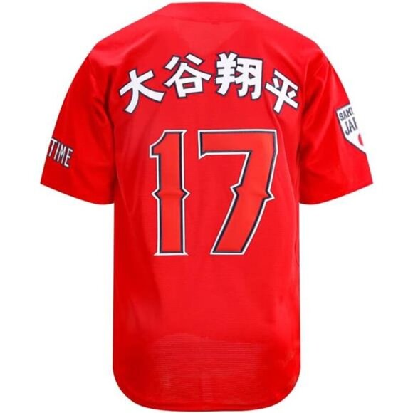 Men's Ohtani Baseball Jersey 17# Shotime Hipster Hip Hop Shirts Stitched - Picture 2 of 7